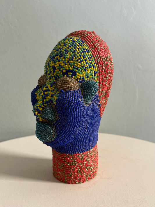 Unique Multicoloured Cameroon Beaded Head