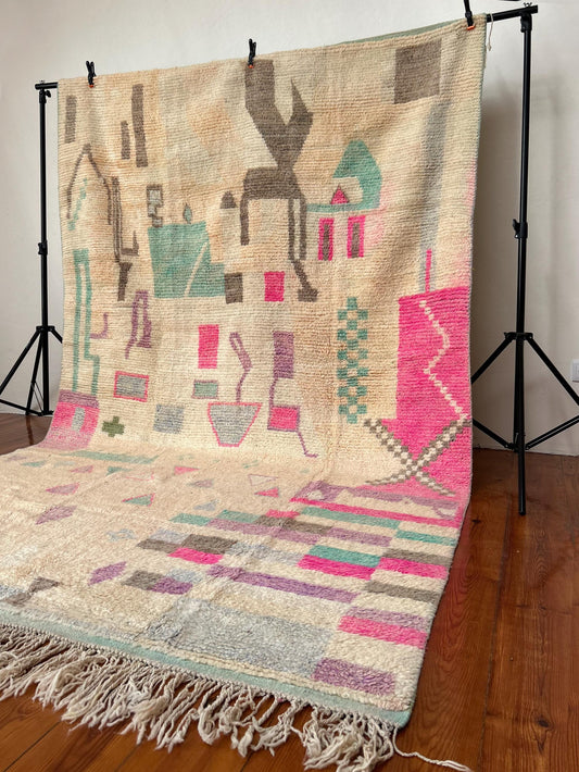 Abstract Boujad Berber Rug