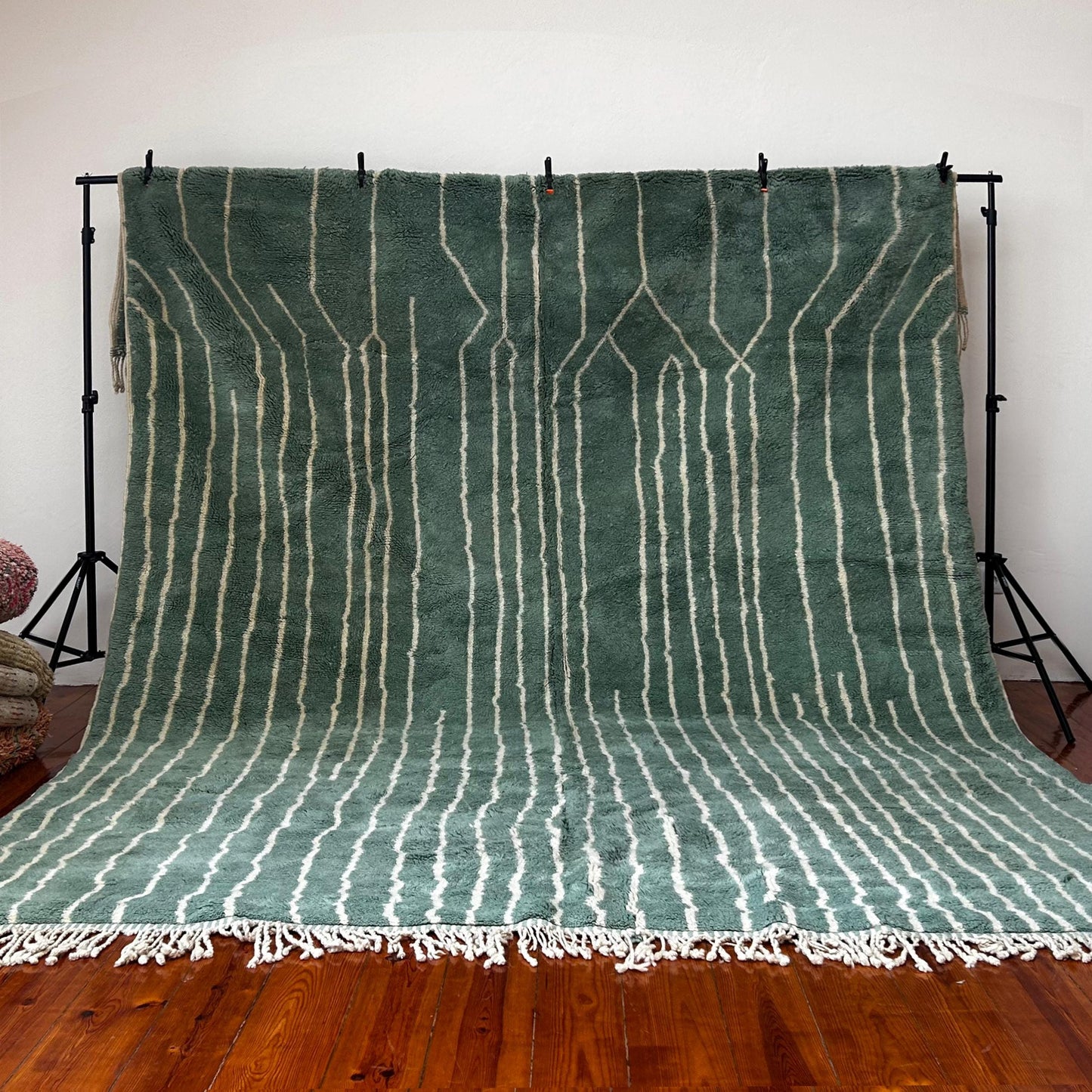 Green Beni Mrirt Moroccan Rug Berber Carpet Tapis