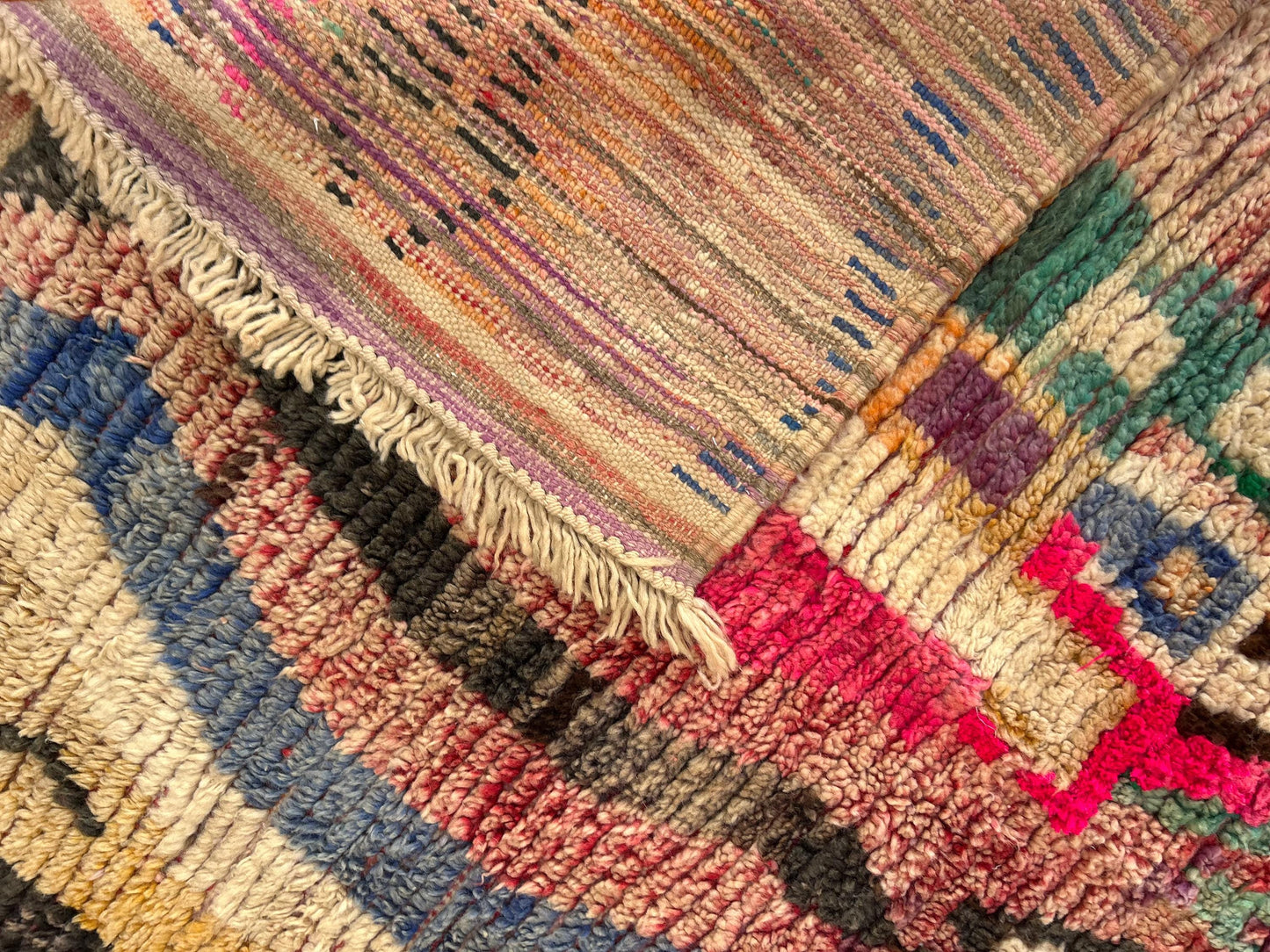 Multi-Coloured Boujad Rug; 283 x 174 cm