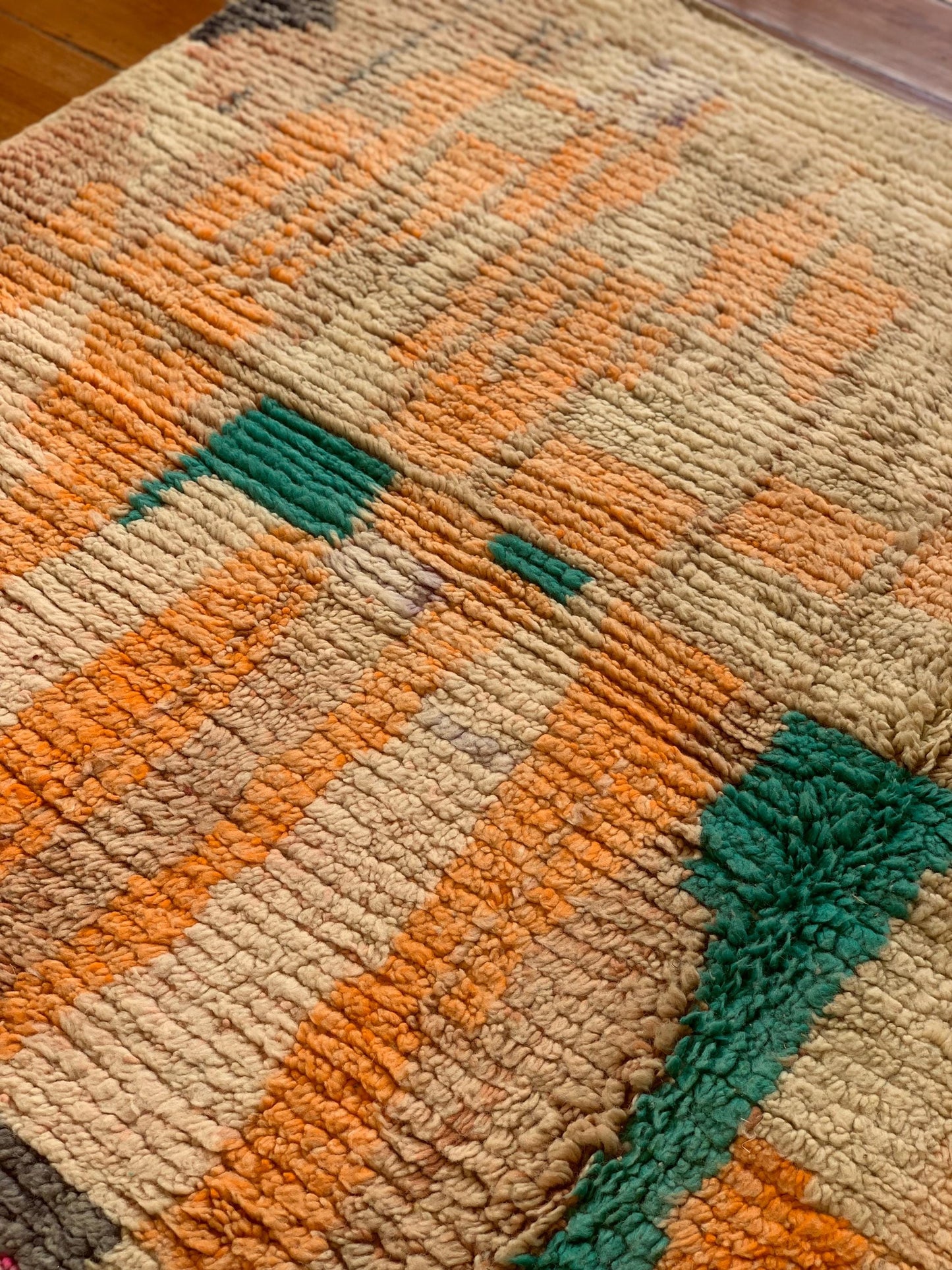 Orange Boujad Moroccan Handmade Rug, 300 x 200 cm