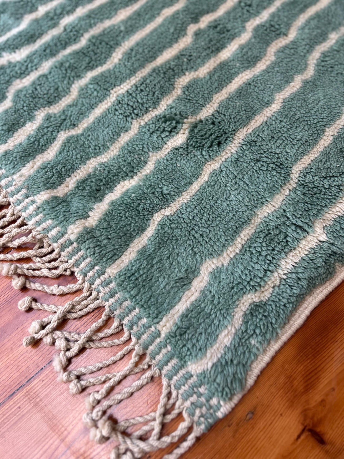 Green Beni Mrirt Moroccan Rug Berber Carpet Tapis