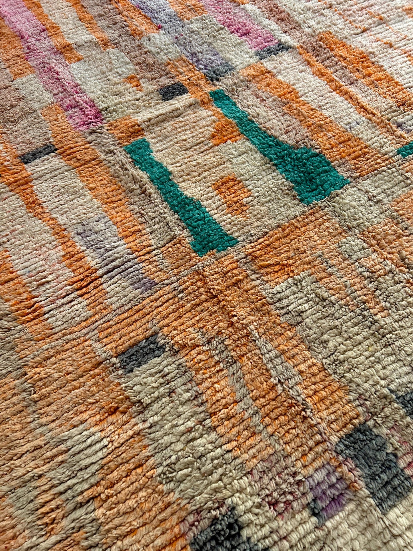 Orange Boujad Moroccan Handmade Rug, 300 x 200 cm