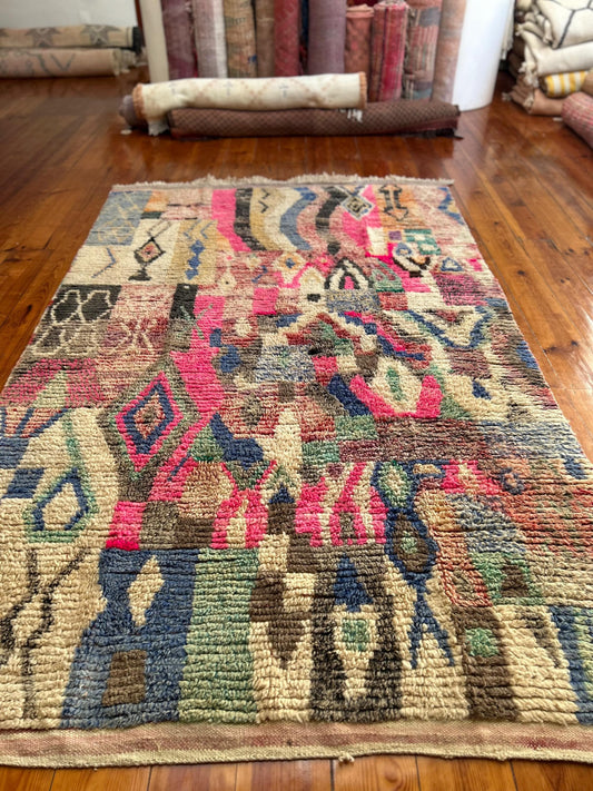 Multi-Coloured Boujad Rug; 283 x 174 cm