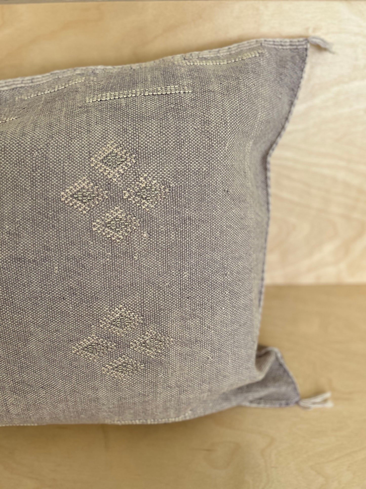 Desert Lilac Large Cactus Silk Cushion Cover