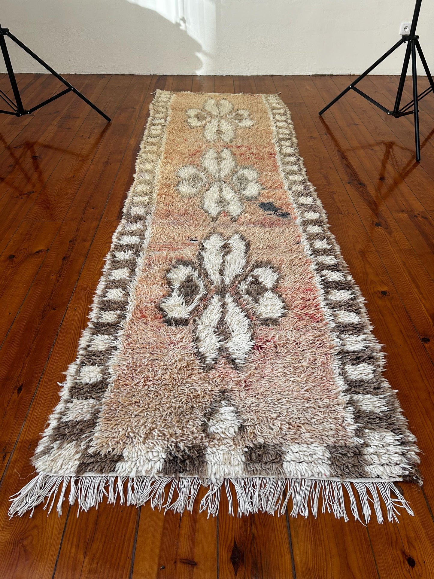 Vintage Boujad and Boucherouite Runner