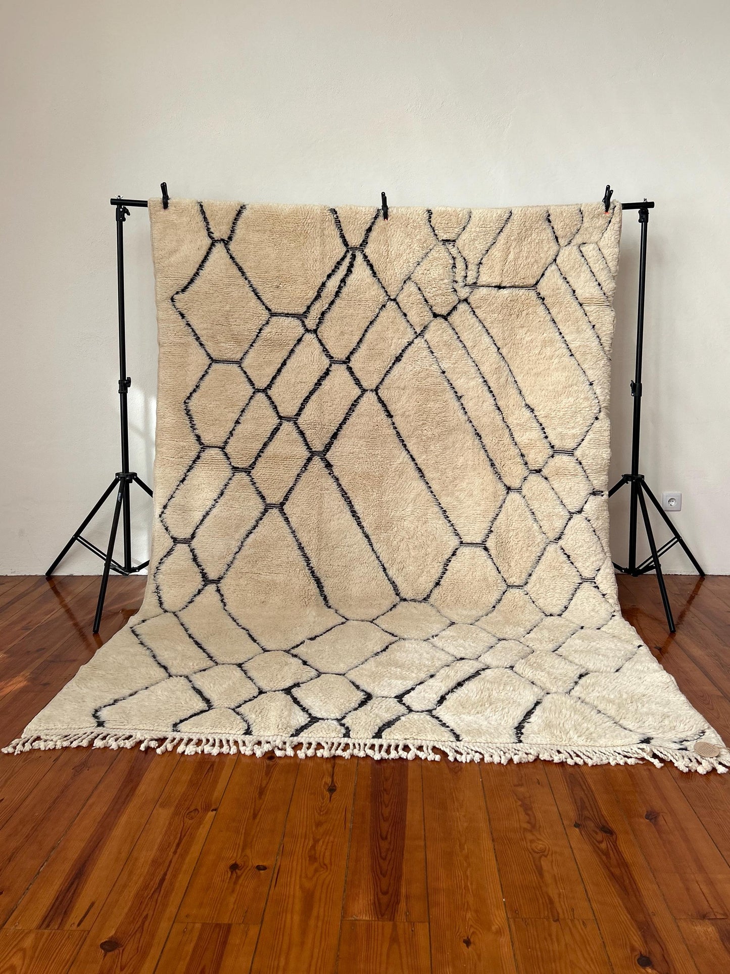 Luxury Cream Beni Mrirt Moroccan Rug