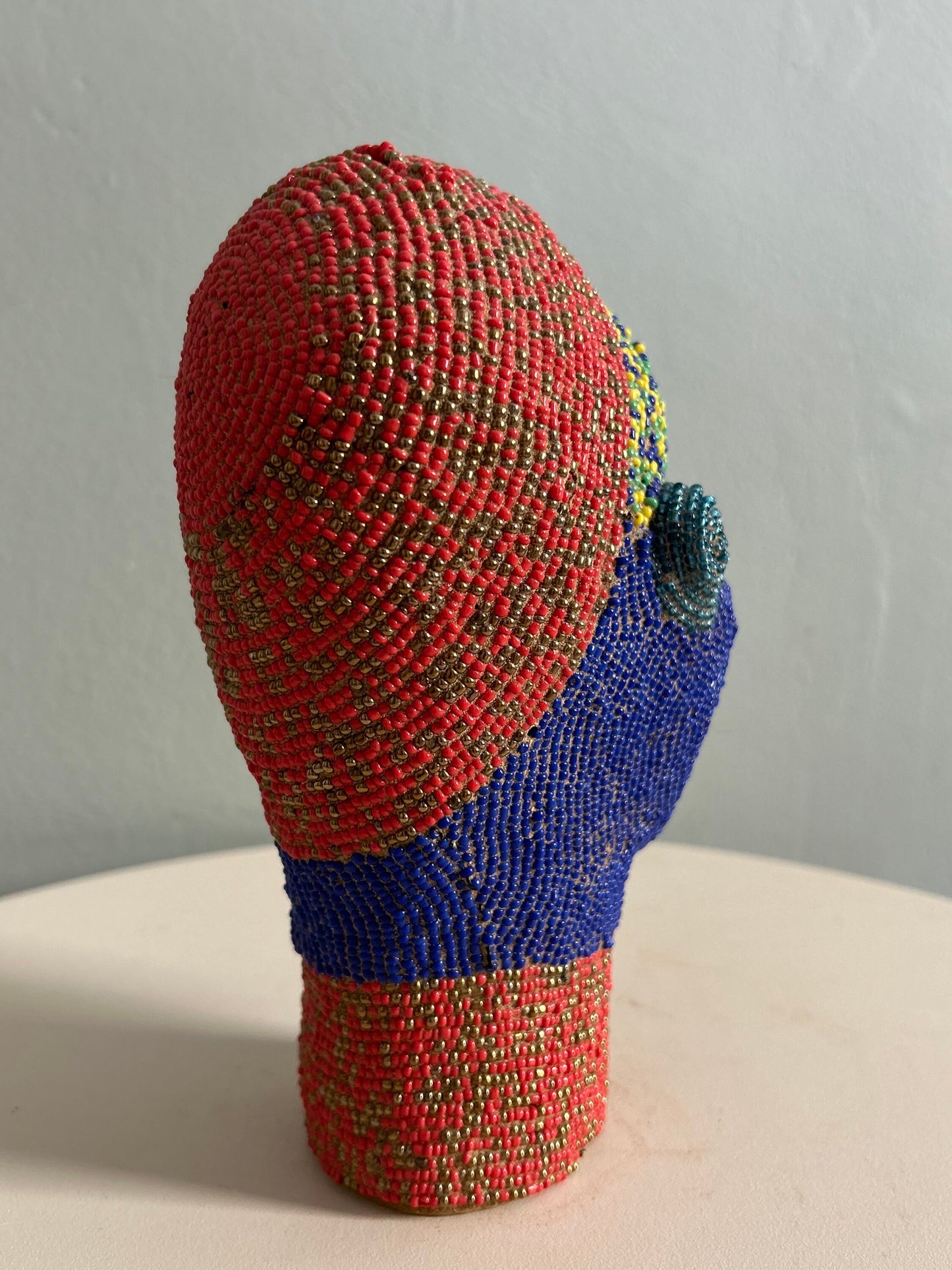 Unique Multicoloured Cameroon Beaded Head