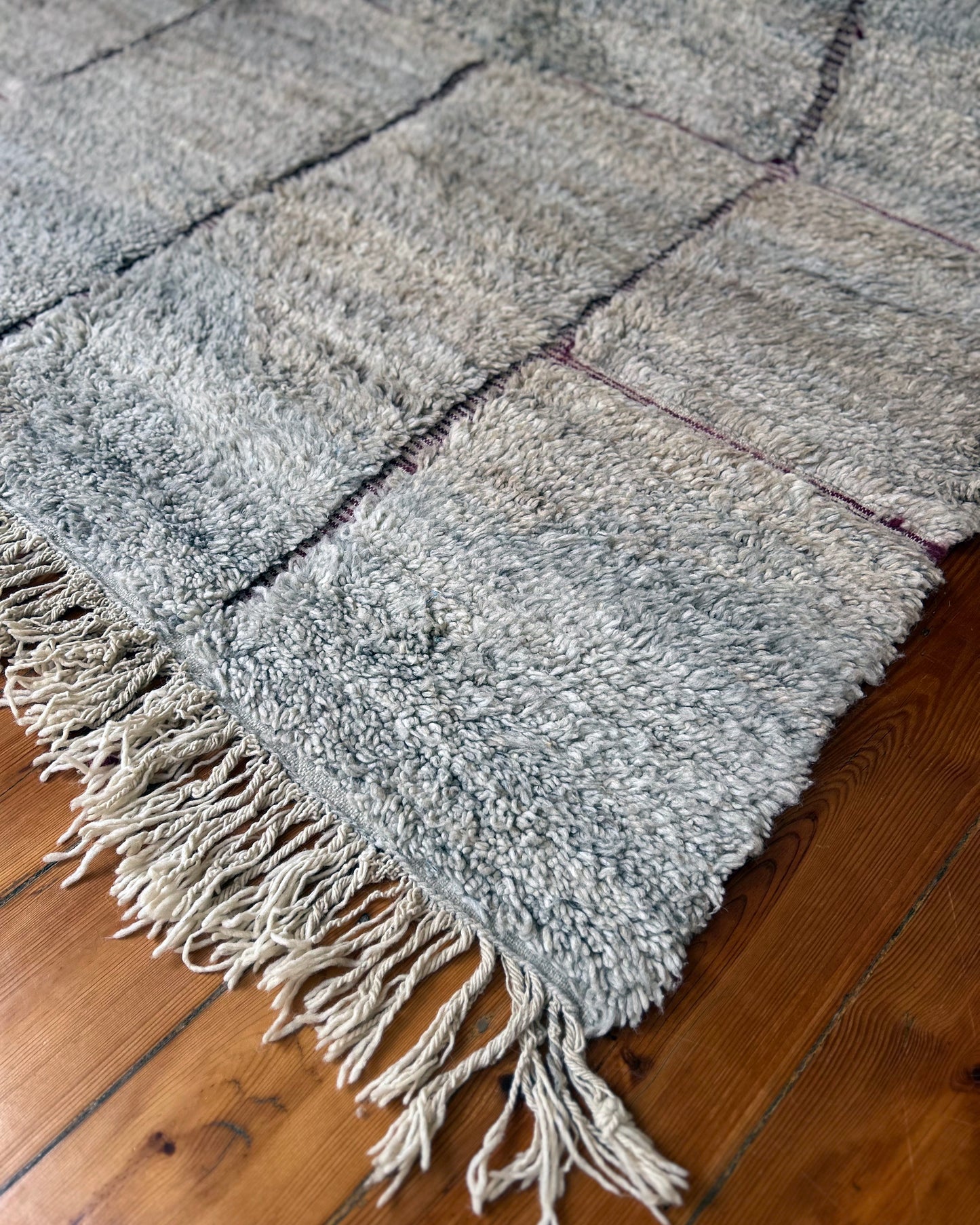 Grey Boujad Moroccan Rug; 300 x 200 cm (Handmade Berber Carpet)