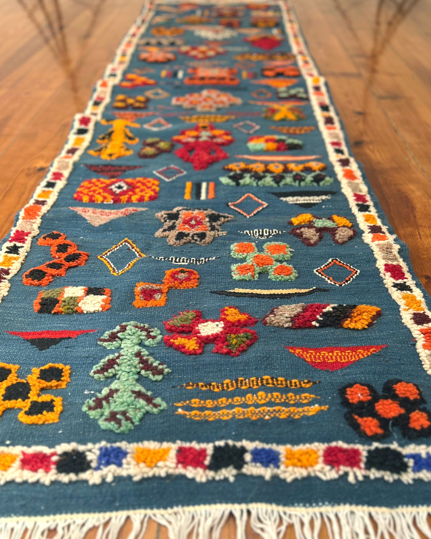Taznakht Flat-Weave Runner; 265x 73 cm (Moroccan Berber Carpet)