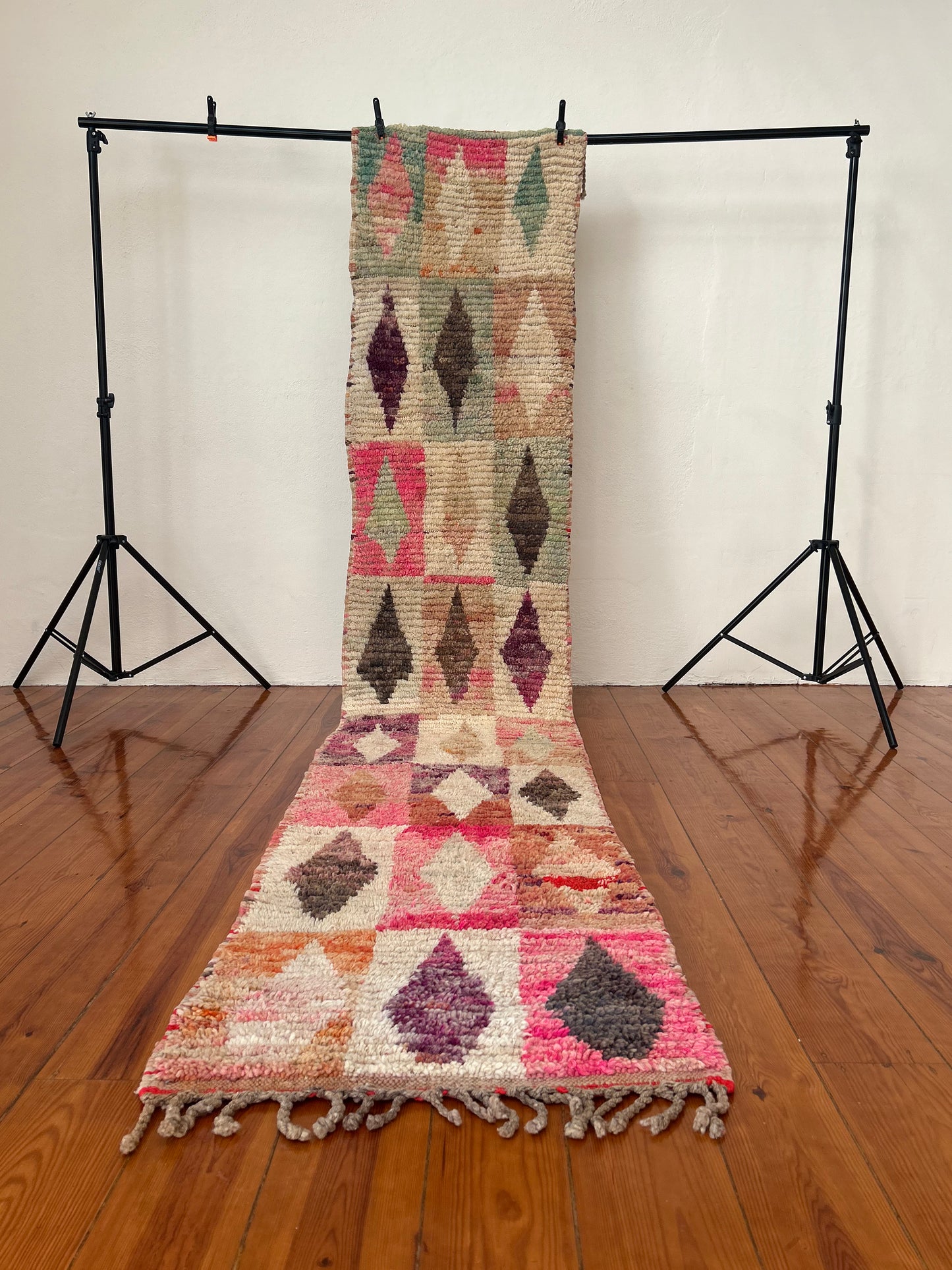 Multi Coloured Diamond Boujad Runner; 350 x 70 cm