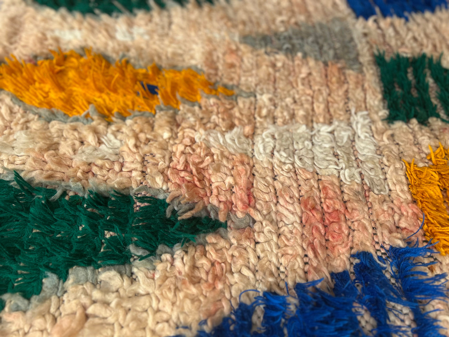 Multi Coloured Boujad Runner; 315 x 95 cm (Moroccan Berber Carpet)