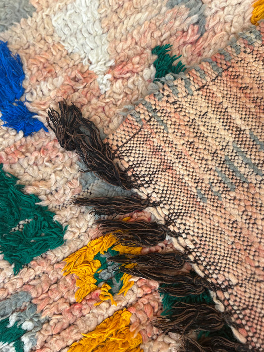 Multi Coloured Boujad Runner; 315 x 95 cm (Moroccan Berber Carpet)