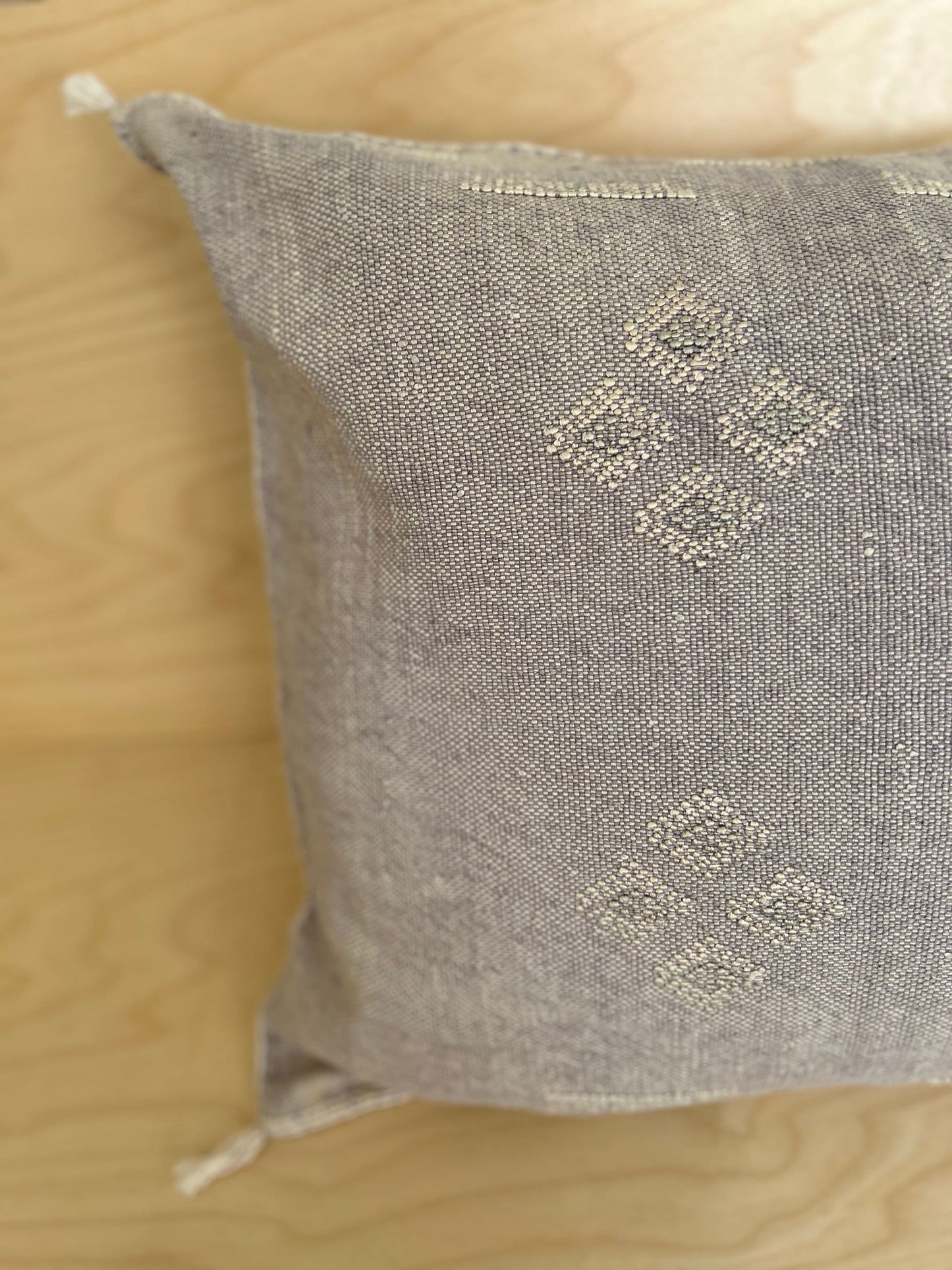 Desert Lilac Large Cactus Silk Cushion Cover