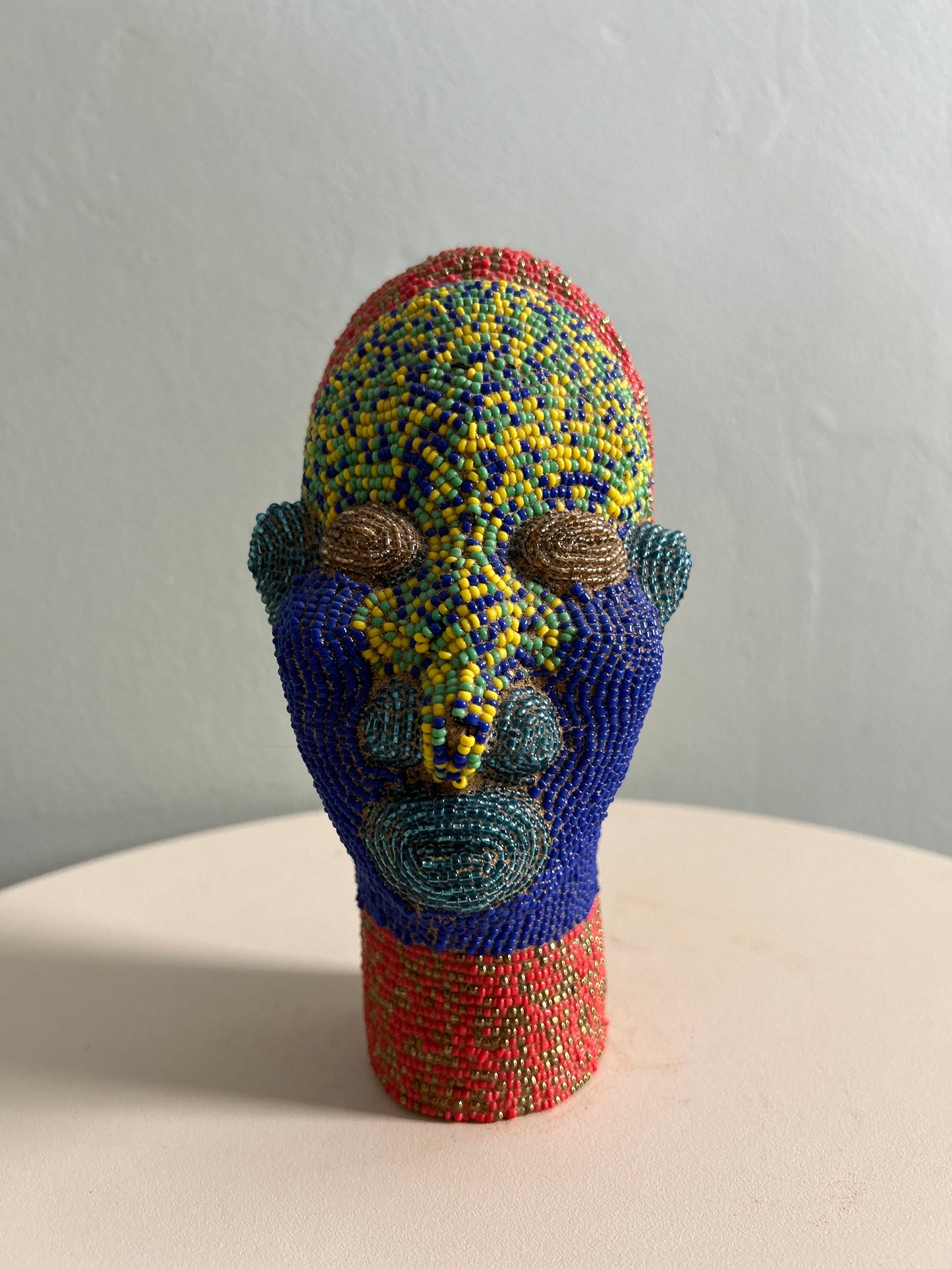 Unique Multicoloured Cameroon Beaded Head