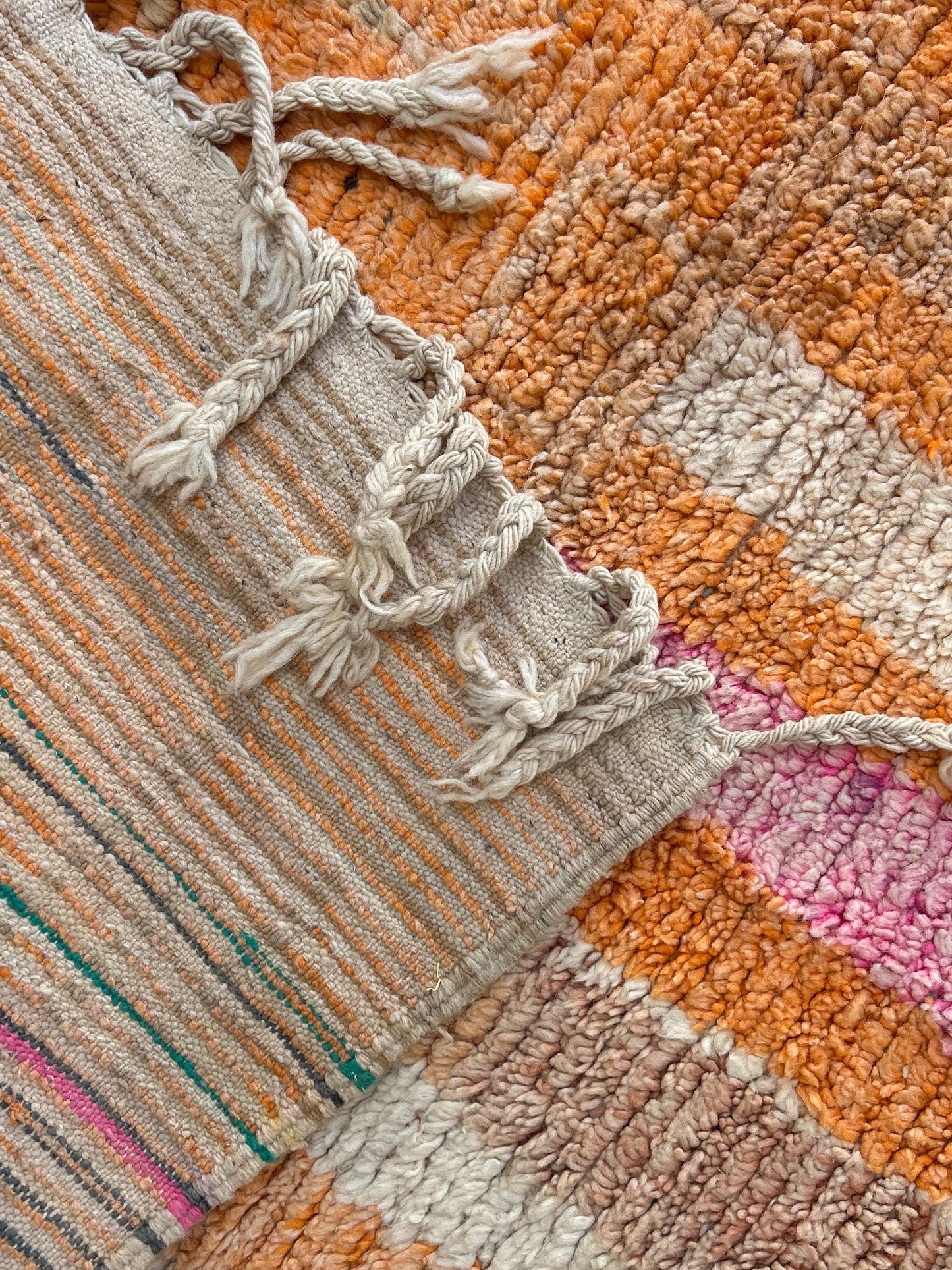 Orange Boujad Moroccan Handmade Rug, 300 x 200 cm