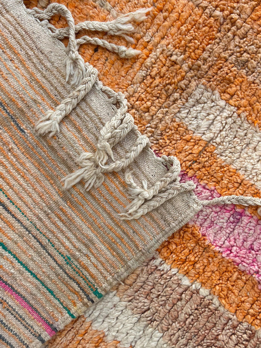 Orange Boujad Moroccan Handmade Rug, 300 x 200 cm