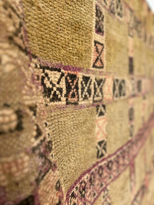 Vintage Green Beni Mguild Moroccan Rug
