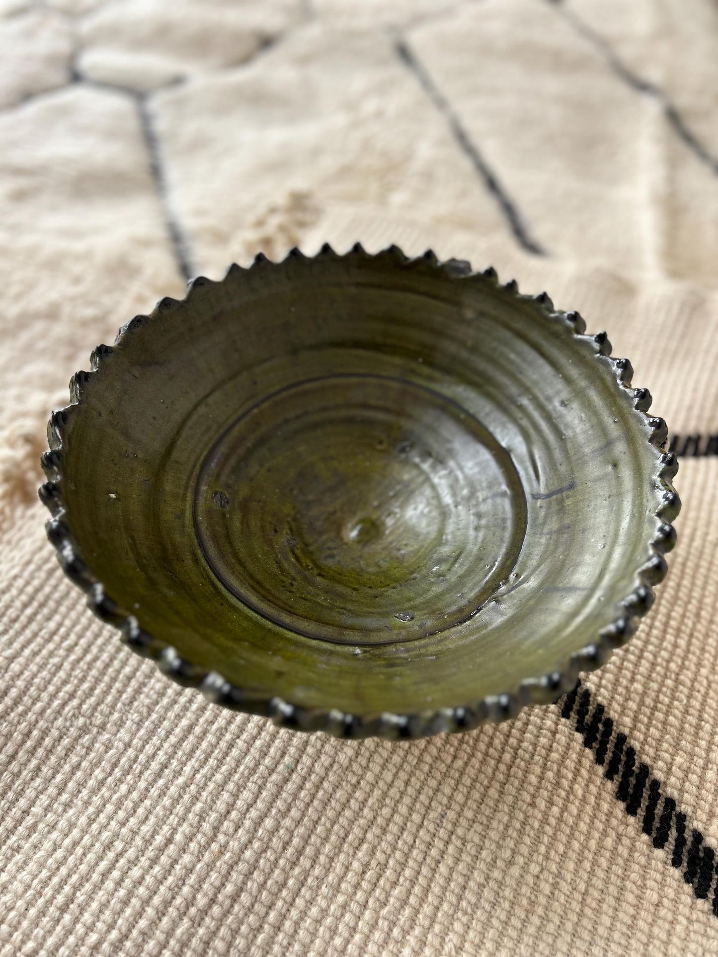 Tamegroute Green Ceramic Unquie Bowel
