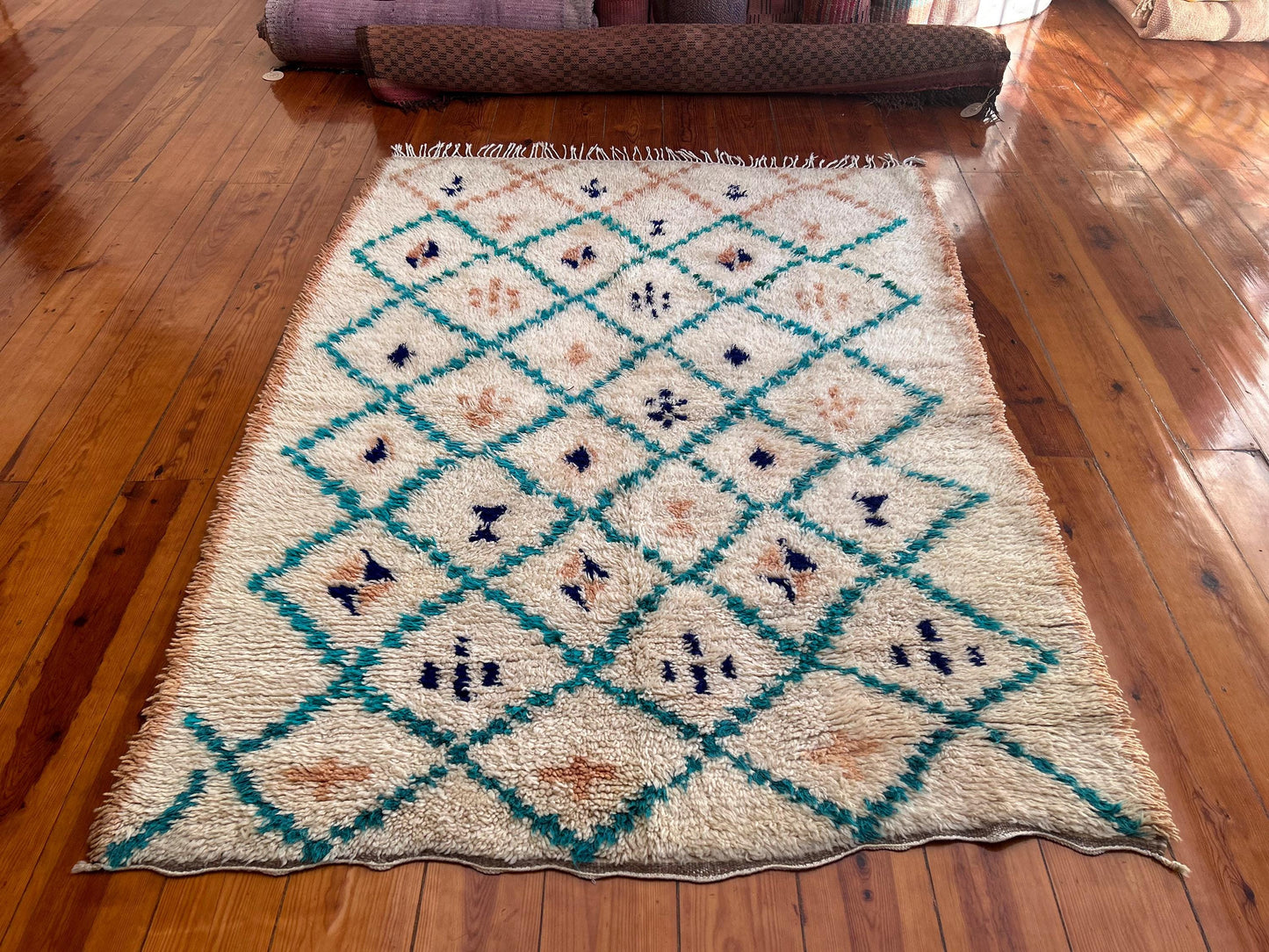 Moroccan Berber Rug; 190 x 145 cm (Mermoucha Carpet)