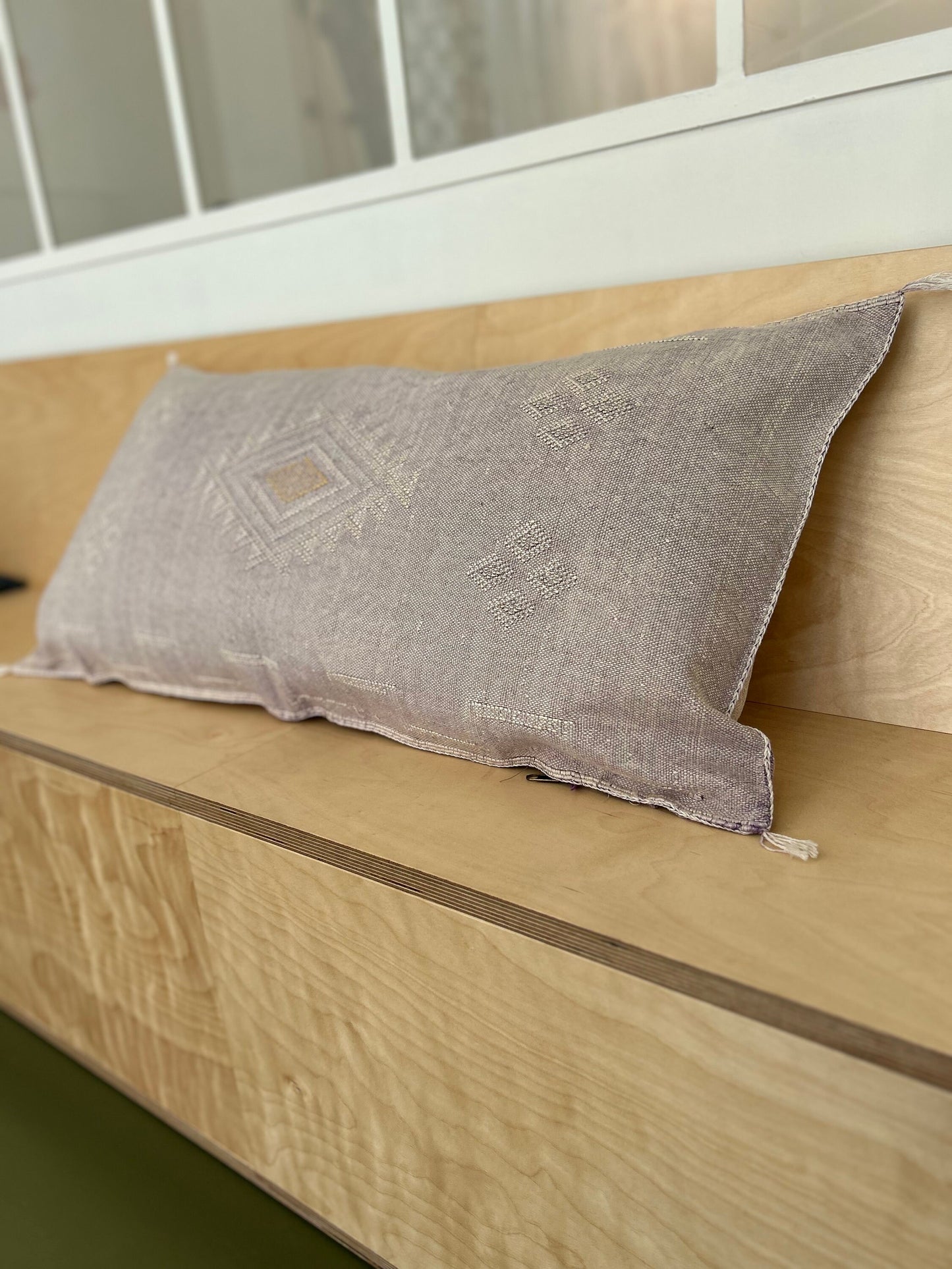 Desert Lilac Large Cactus Silk Cushion Cover
