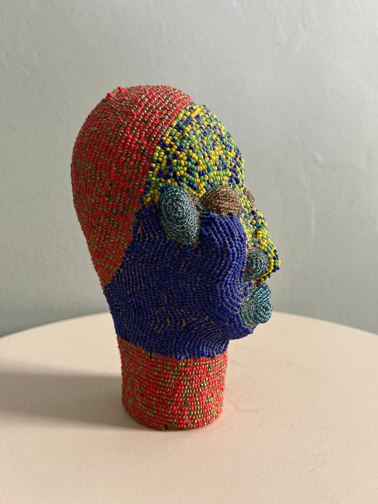 Unique Multicoloured Cameroon Beaded Head