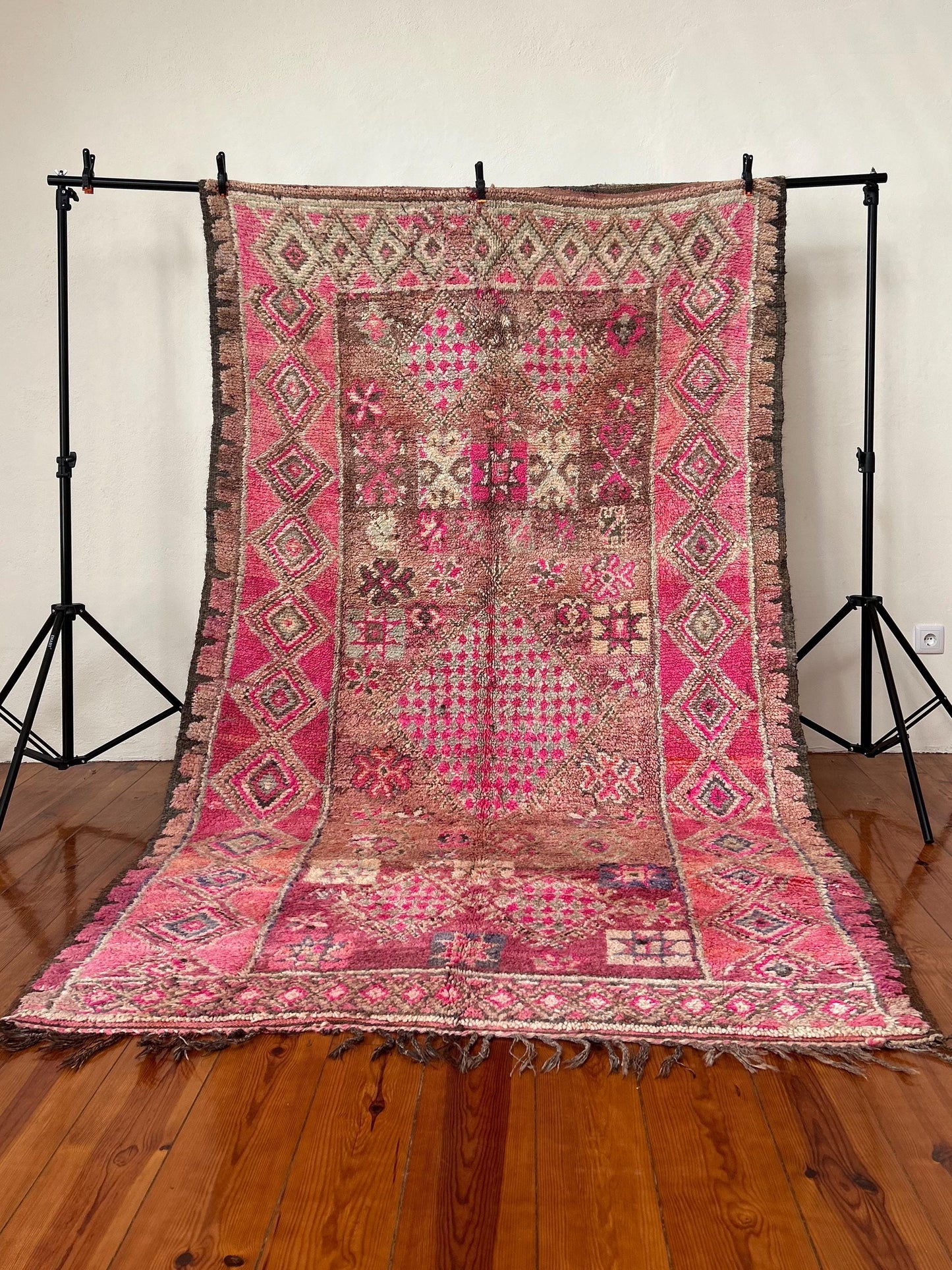Pink Beni Mguild Moroccan Rug