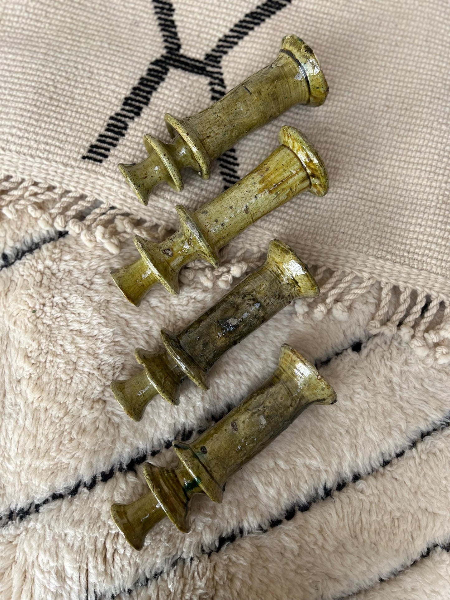Tamegroute Green Ceramic Unquie Candle Stick