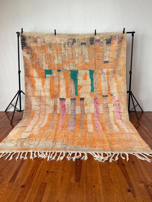 Orange Boujad Moroccan Handmade Rug, 300 x 200 cm