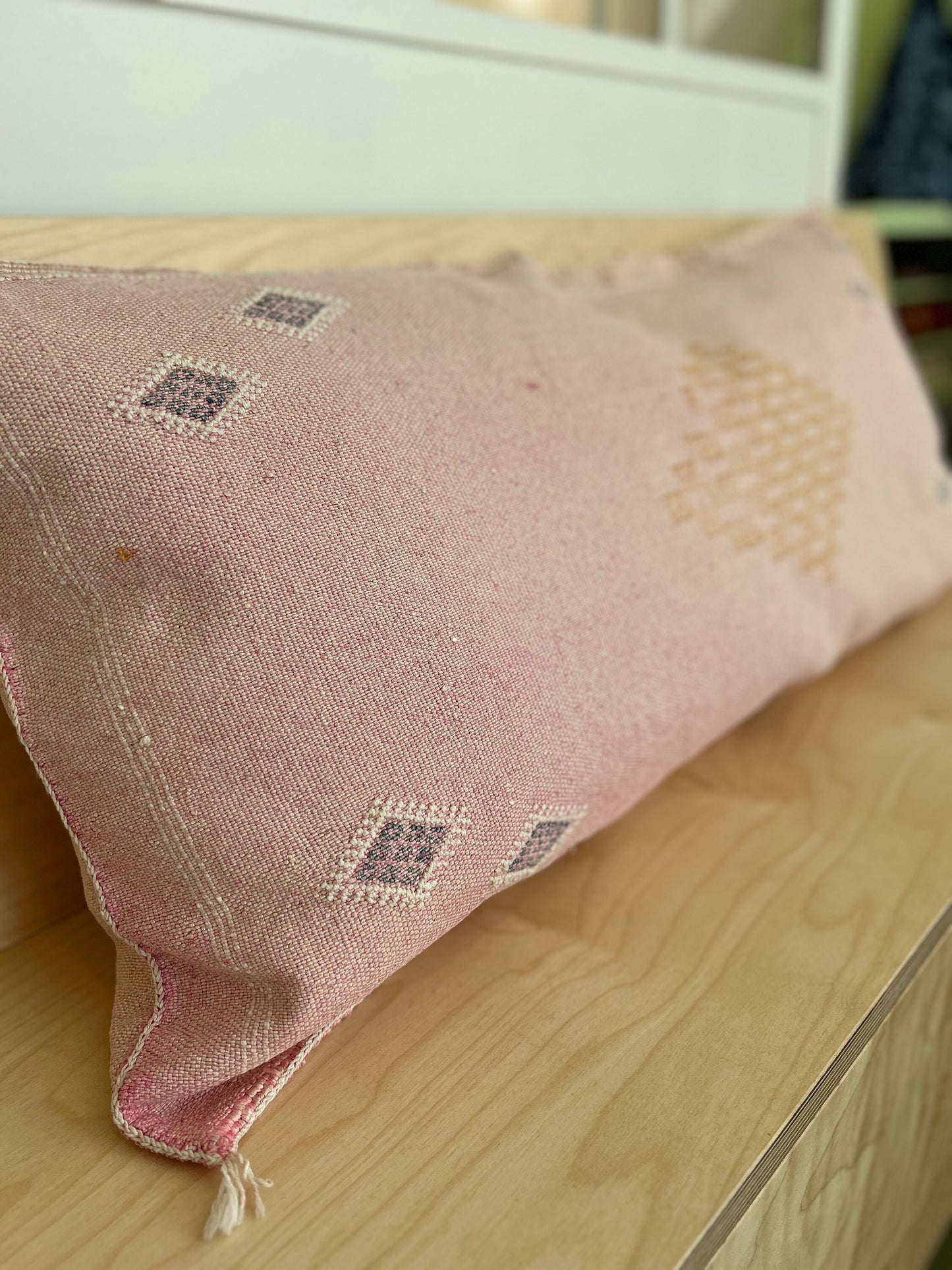 Desert Pink Large Cactus Silk Cushion Cover
