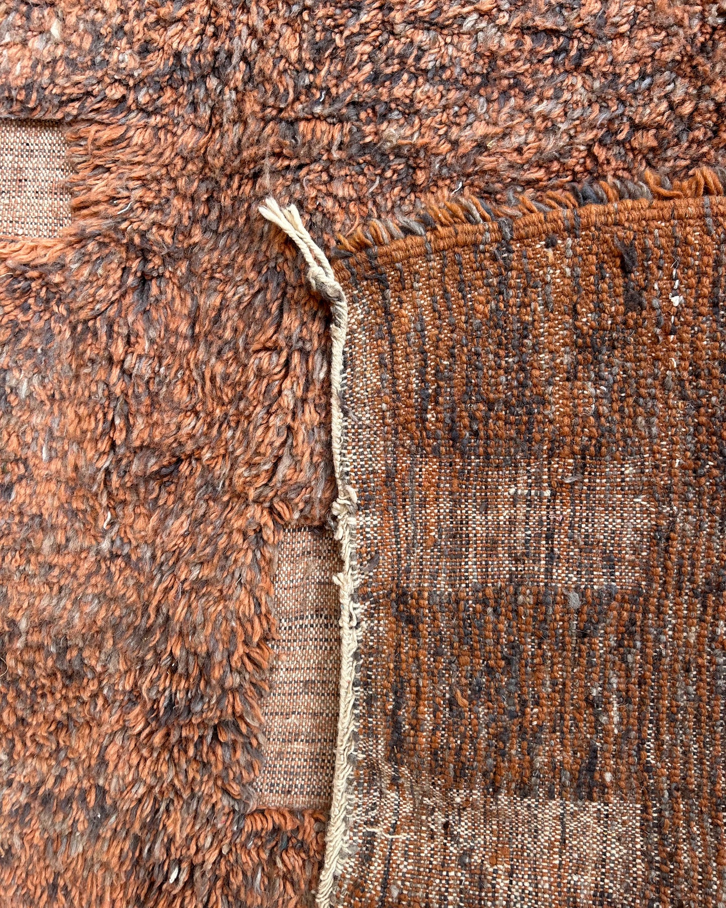 Brown Boujad Moroccan Rug; 300 x 210 cm (Handmade Berber Carpet)
