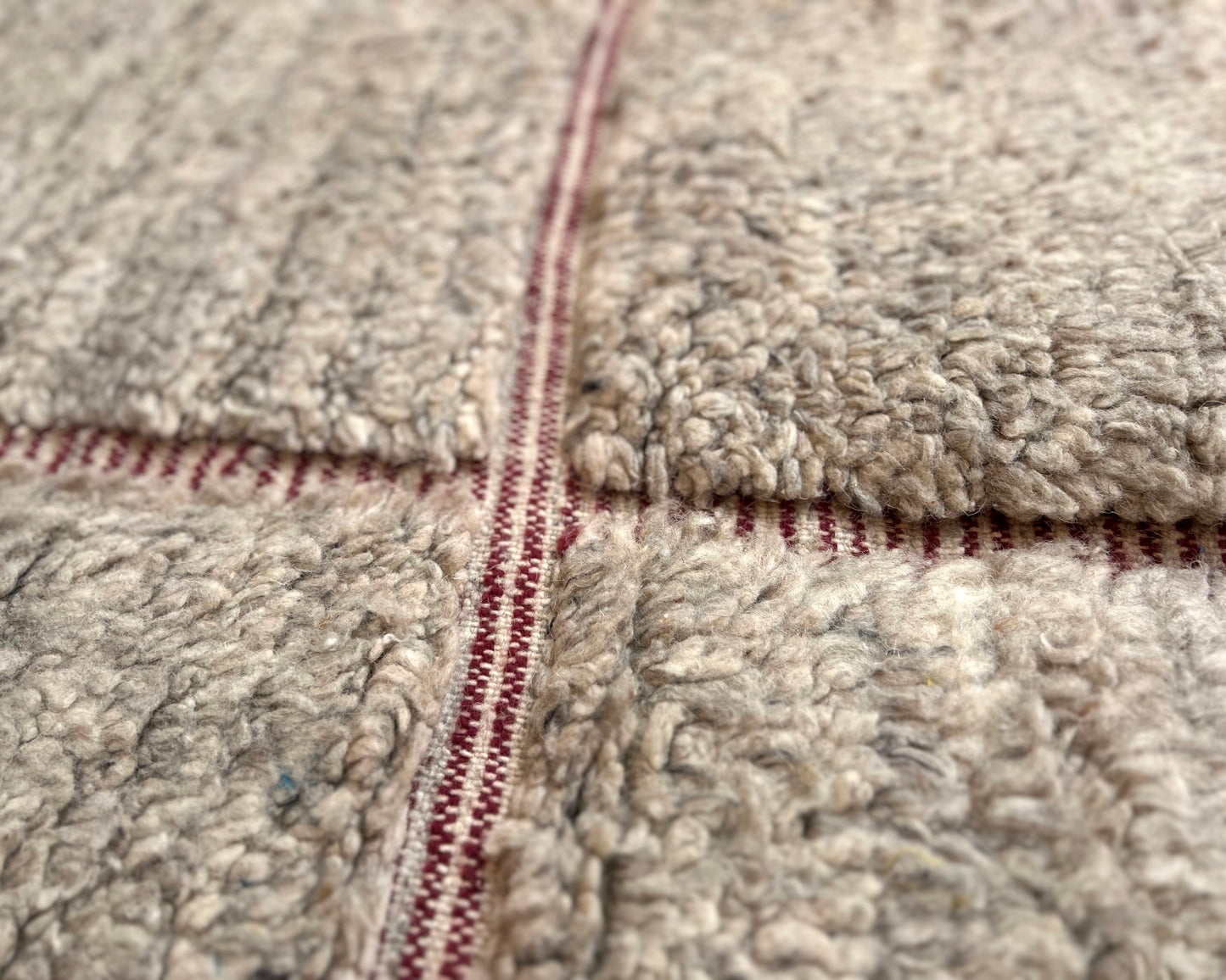 Grey Boujad Moroccan Rug; 300 x 200 cm (Handmade Berber Carpet)