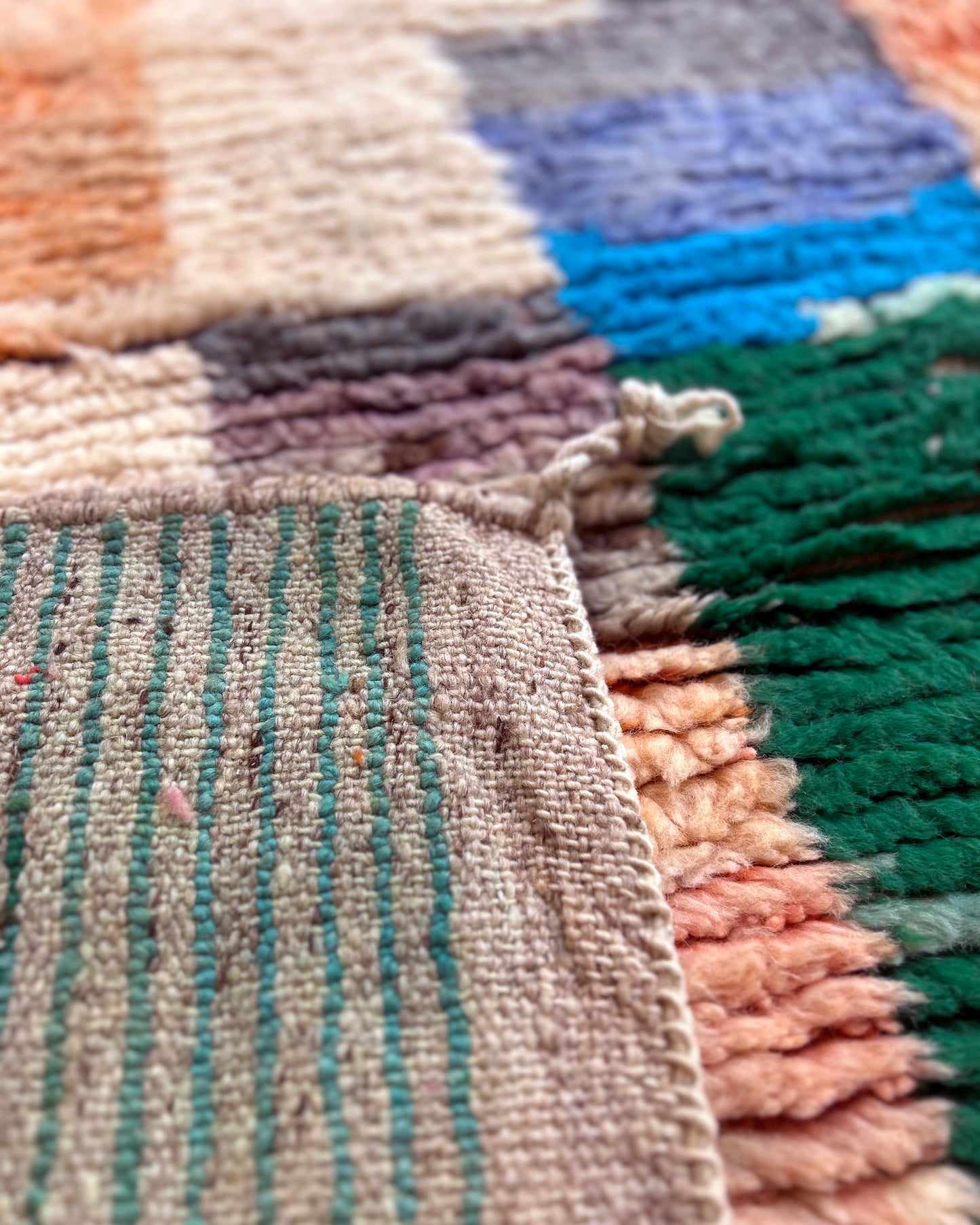 Multi-Coloured Boujad Moroccan Rug; 300 x 200 cm (Berber Handmade Carpet)
