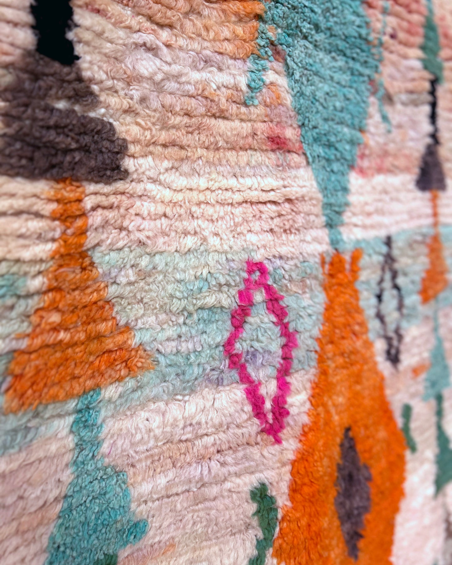 Orange Boujad Runner; 300 x 85 cm (Moroccan Berber Carpet)