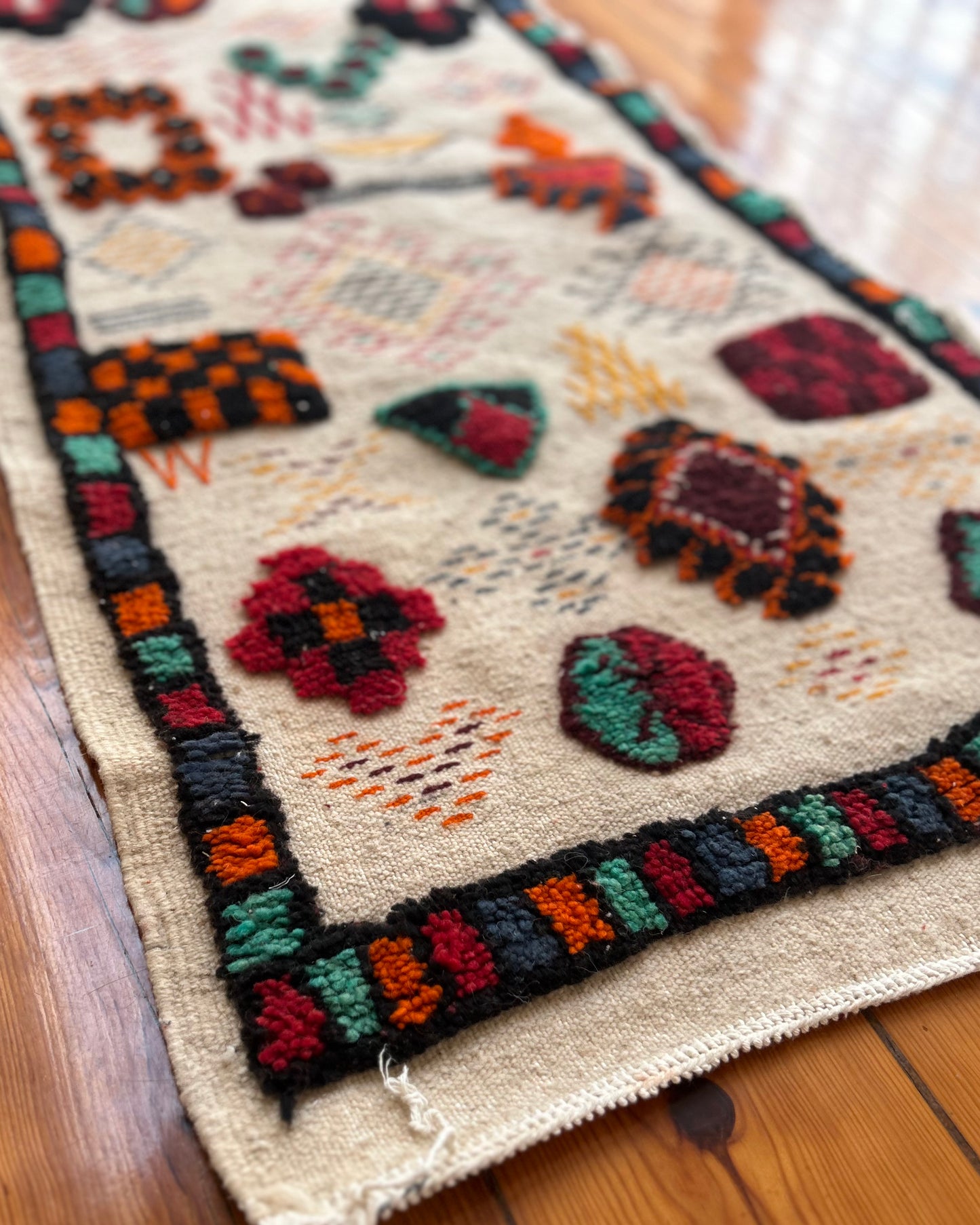 Taznakht Flat-Weave Moroccan Runner; 255 x 61 cm (Berber Carpet)