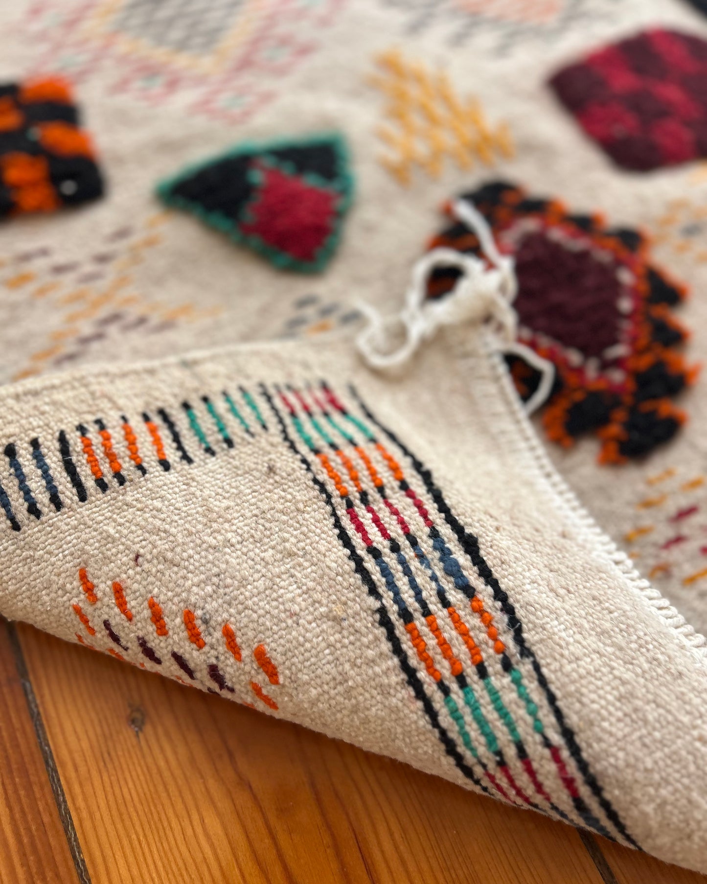 Taznakht Flat-Weave Moroccan Runner; 255 x 61 cm (Berber Carpet)