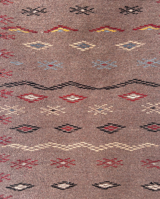 Taznakht Flat-Weave Runner; 197 x 68 cm (Moroccan Berber Carpet)