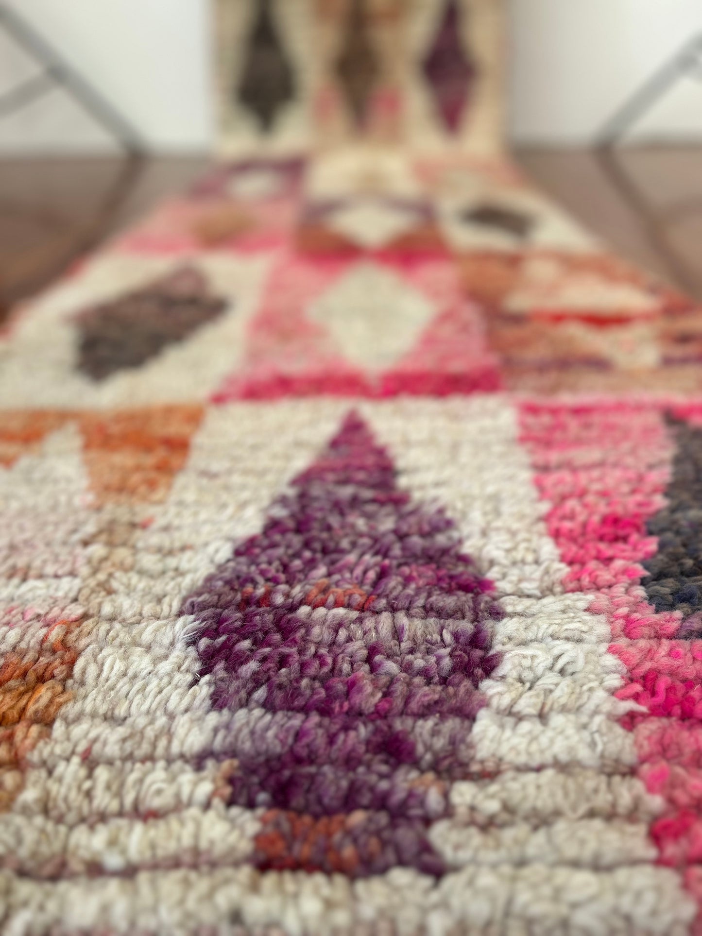 Multi Coloured Diamond Boujad Runner; 350 x 70 cm