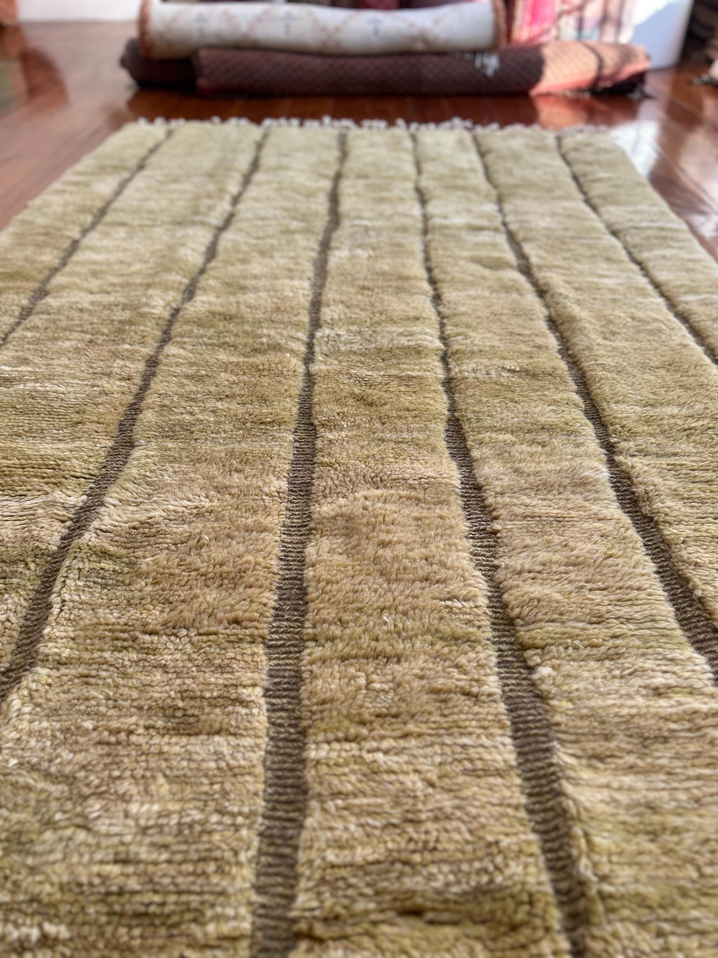 Green Beni Mrirt Moroccan Rug