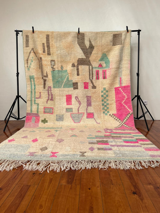 Abstract Boujad Berber Rug