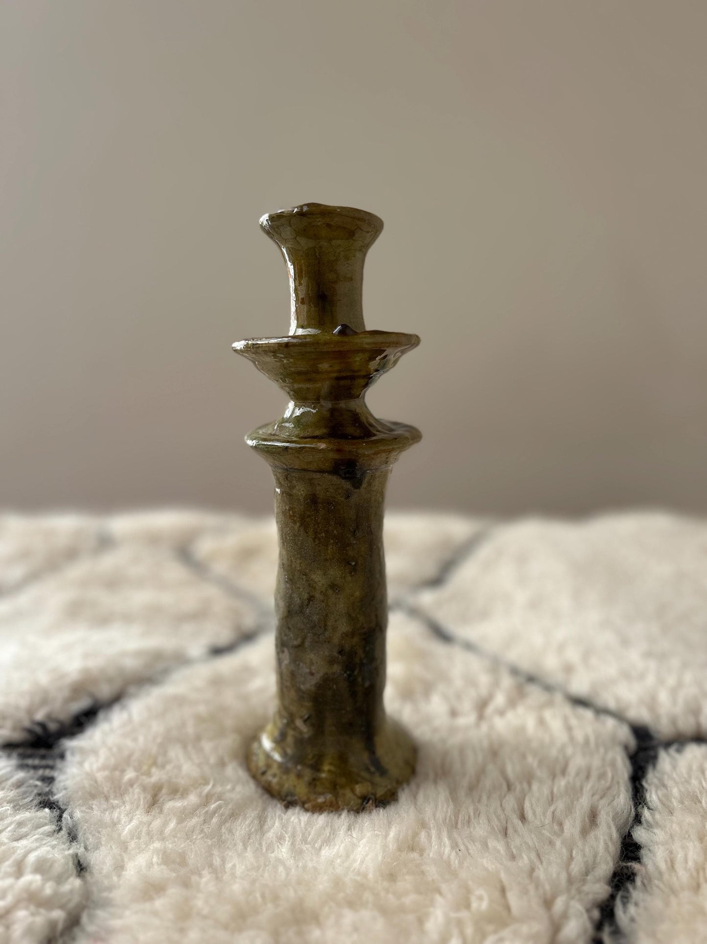 Tamegroute Green Ceramic Unquie Candle Stick