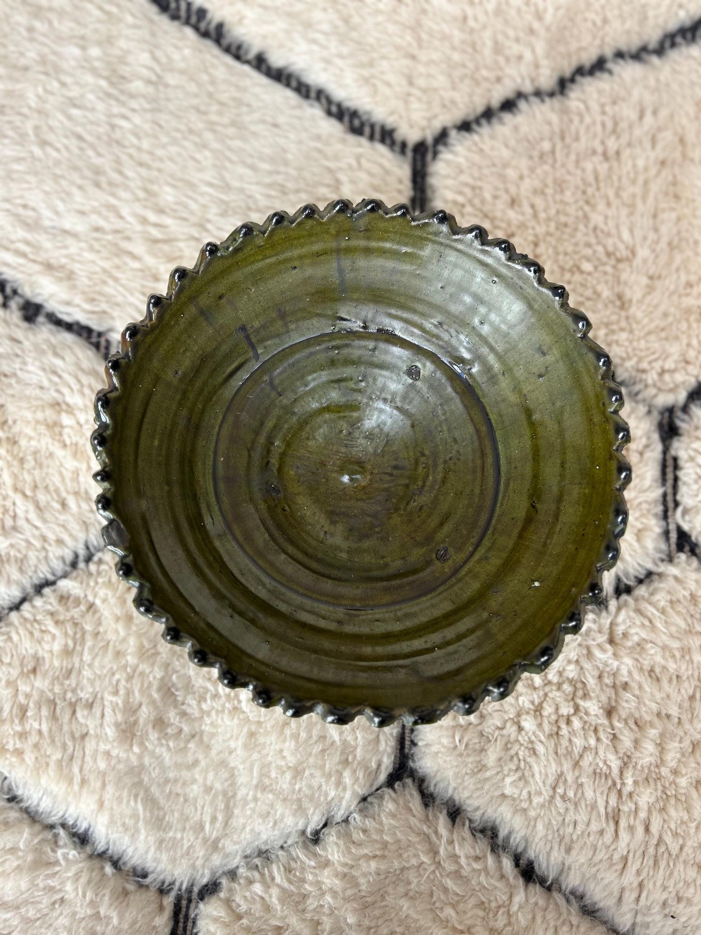 Tamegroute Green Ceramic Unquie Bowel