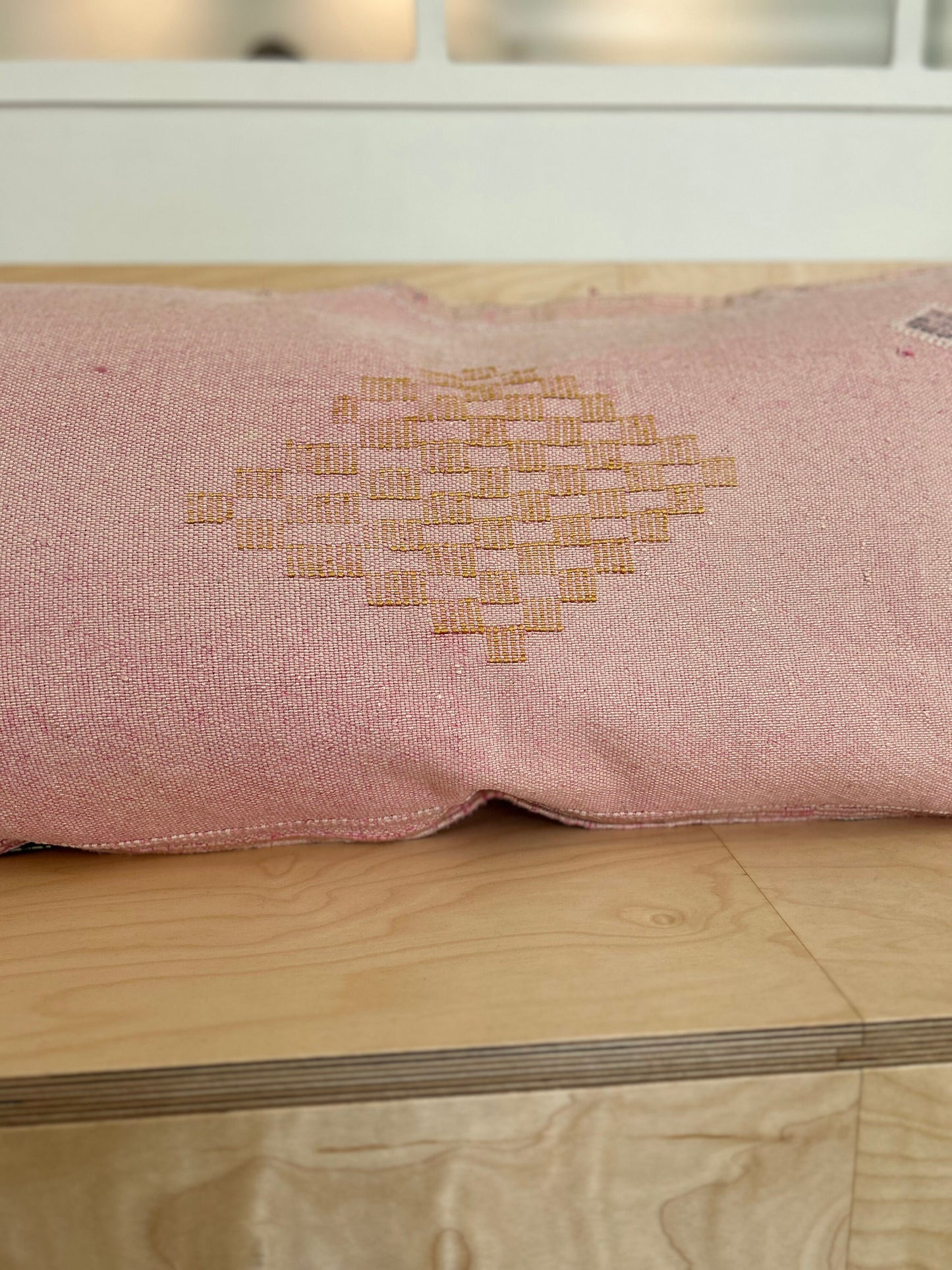 Desert Pink Large Cactus Silk Cushion Cover